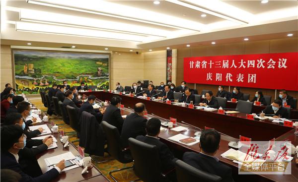 省十三屆人大四次會議慶陽代表團(tuán)審議省政府省人大常委會和省法檢“兩院”工作報告