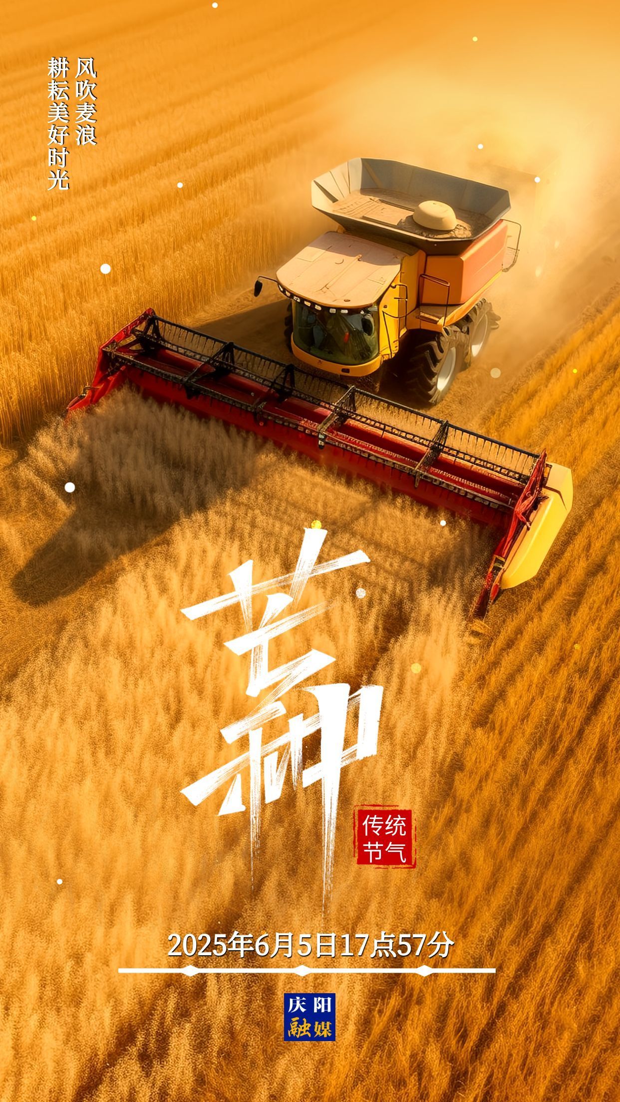 【微海報(bào)】芒種 | 芒種時(shí)節(jié)麥兒香 四野金黃麥翻浪