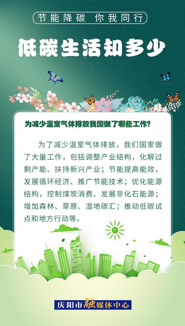 【節(jié)能降碳 你我同行】低碳生活知多少（17）：為減少溫室氣體排放，我國(guó)做了哪些工作？