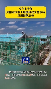 今年上半年，慶陽(yáng)市國(guó)有土地使用權(quán)交易市場(chǎng)呈現(xiàn)出前所未有的活躍態(tài)勢(shì)，成交量達(dá)41宗，成交面積2116.403畝，成交金額5.53億元