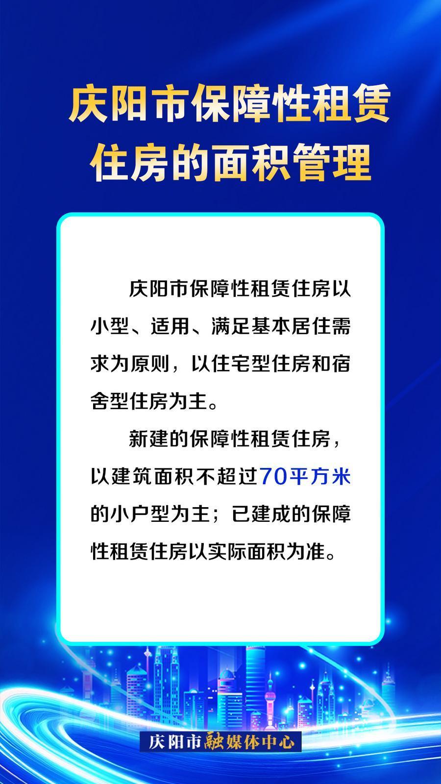吉慶向陽 廣廈萬千丨慶陽市保障性租賃住房的面積管理