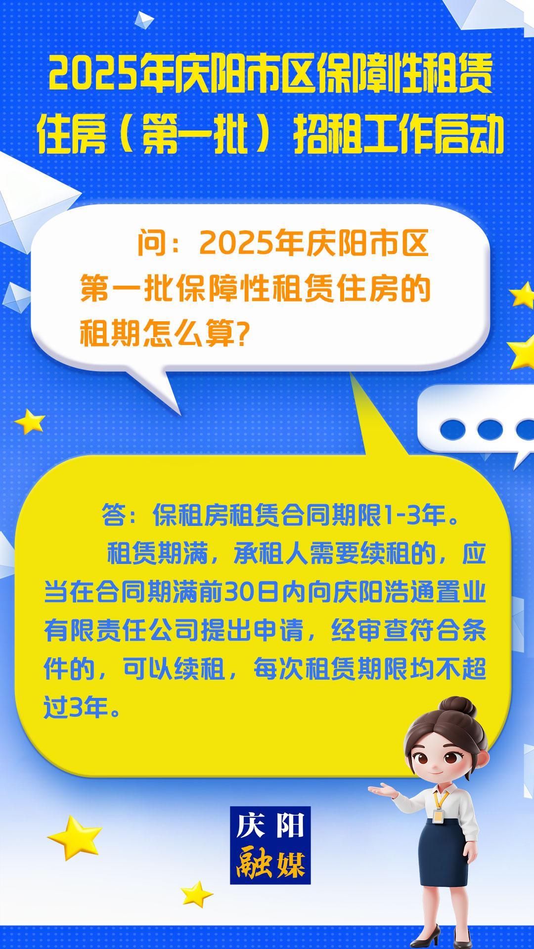 【吉慶向陽 廣廈萬千】微海報(bào)丨2025年慶陽市區(qū)第一批保障性租賃住房的租期怎么算？