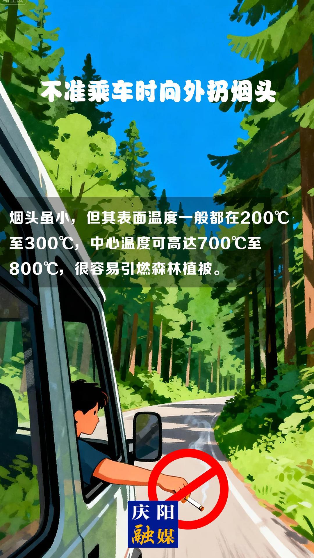 【微海報(bào)】森林防火知識科普?⑿丨不準(zhǔn)乘車時向外扔煙頭