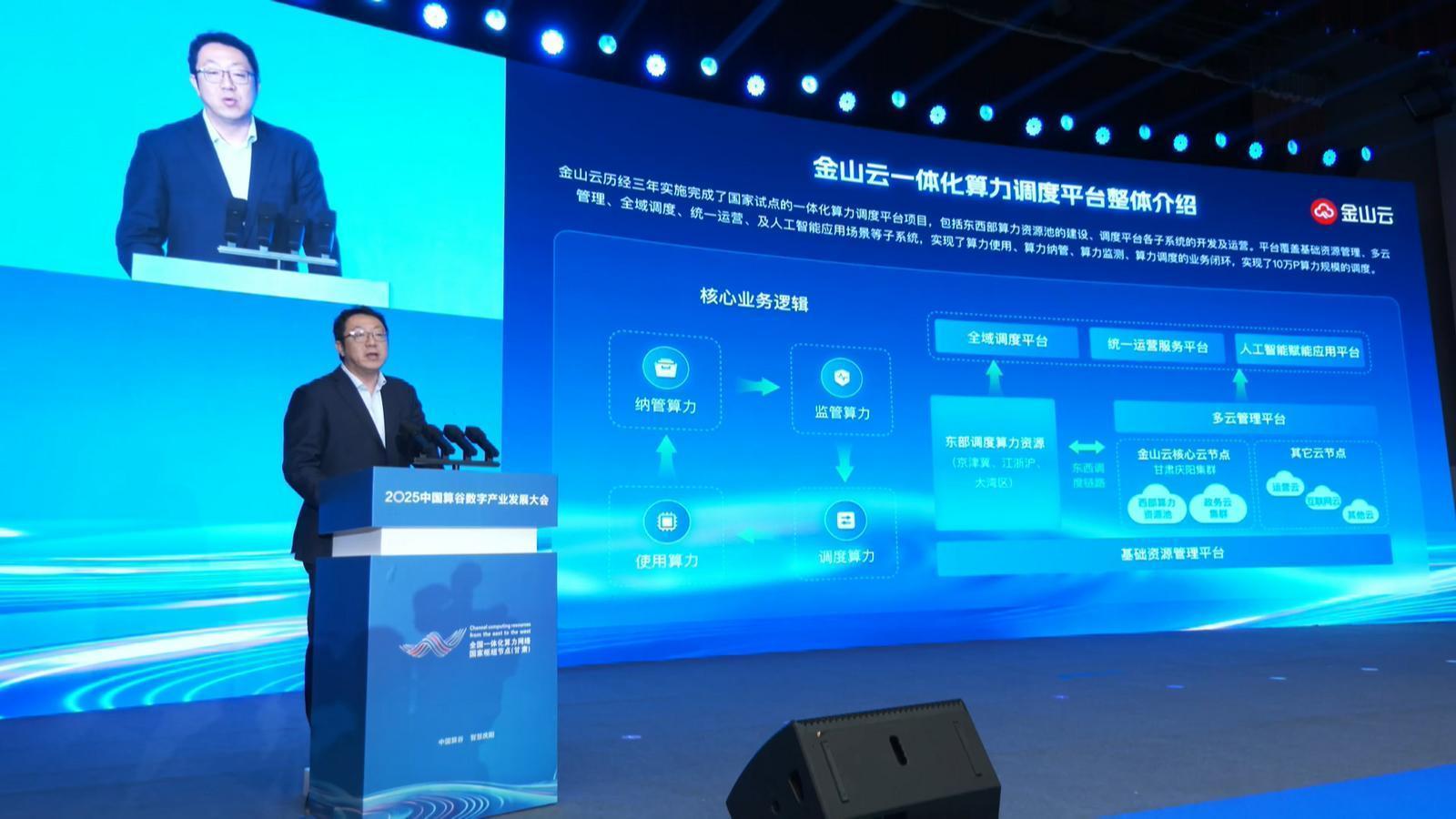 中國算谷2025數(shù)算成果（2）丨金山云10萬PFlops算力調(diào)度平臺助力慶陽打造全國重要算力調(diào)度基地