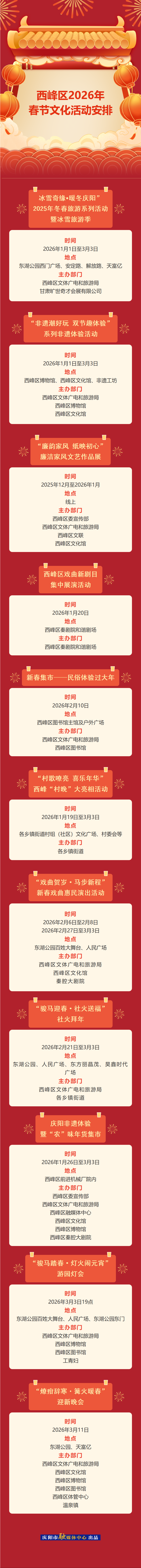 【長圖】西峰區(qū)2026年春節(jié)文化活動安排