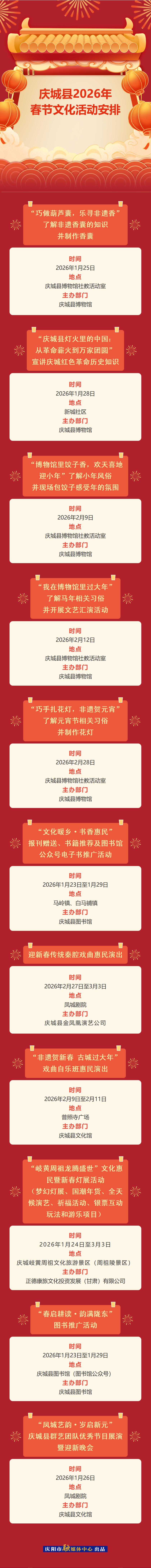 【長圖】慶城縣2026年春節(jié)文化活動(dòng)安排