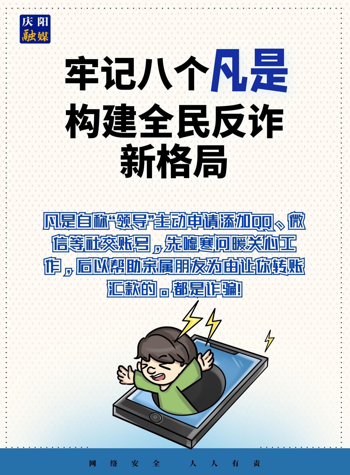 【微海報(bào)】法治慶陽(yáng)丨全民反詐！牢記八個(gè)“凡是”（6）