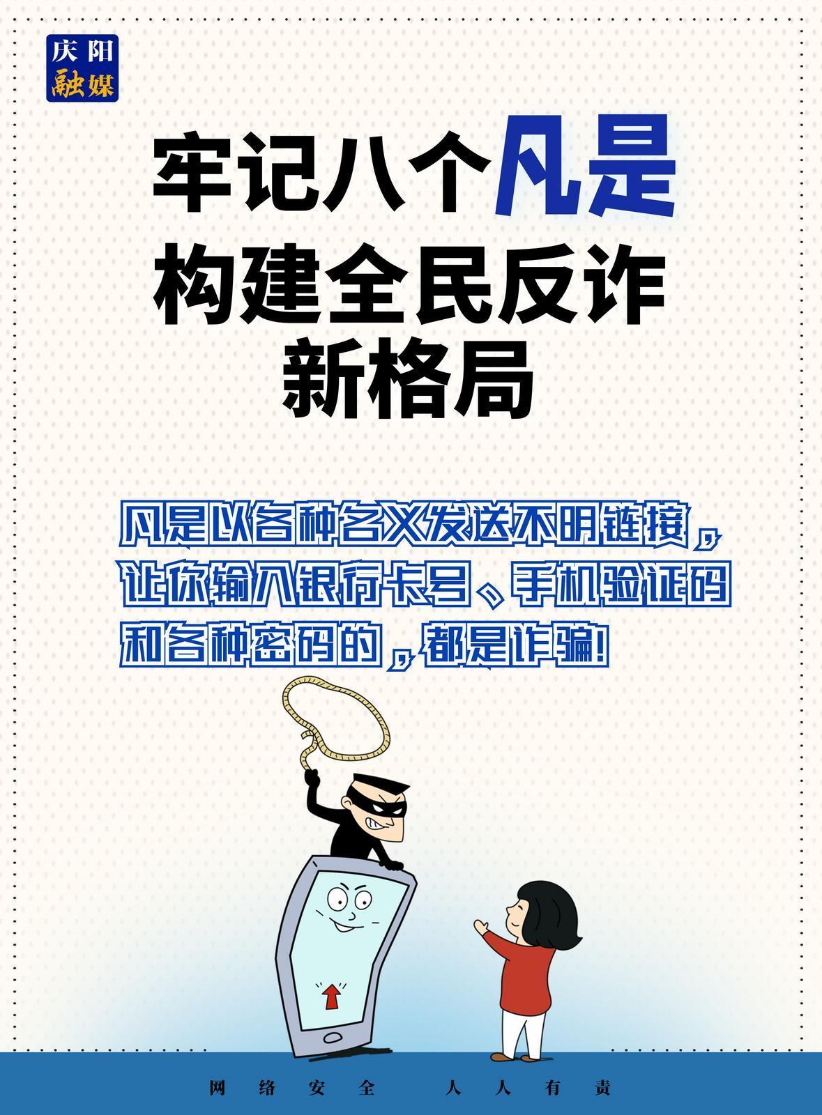 【微海報】法治慶陽丨全民反詐！牢記八個“凡是”（7）